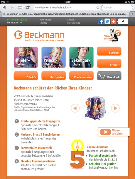Beckmann Schulsack